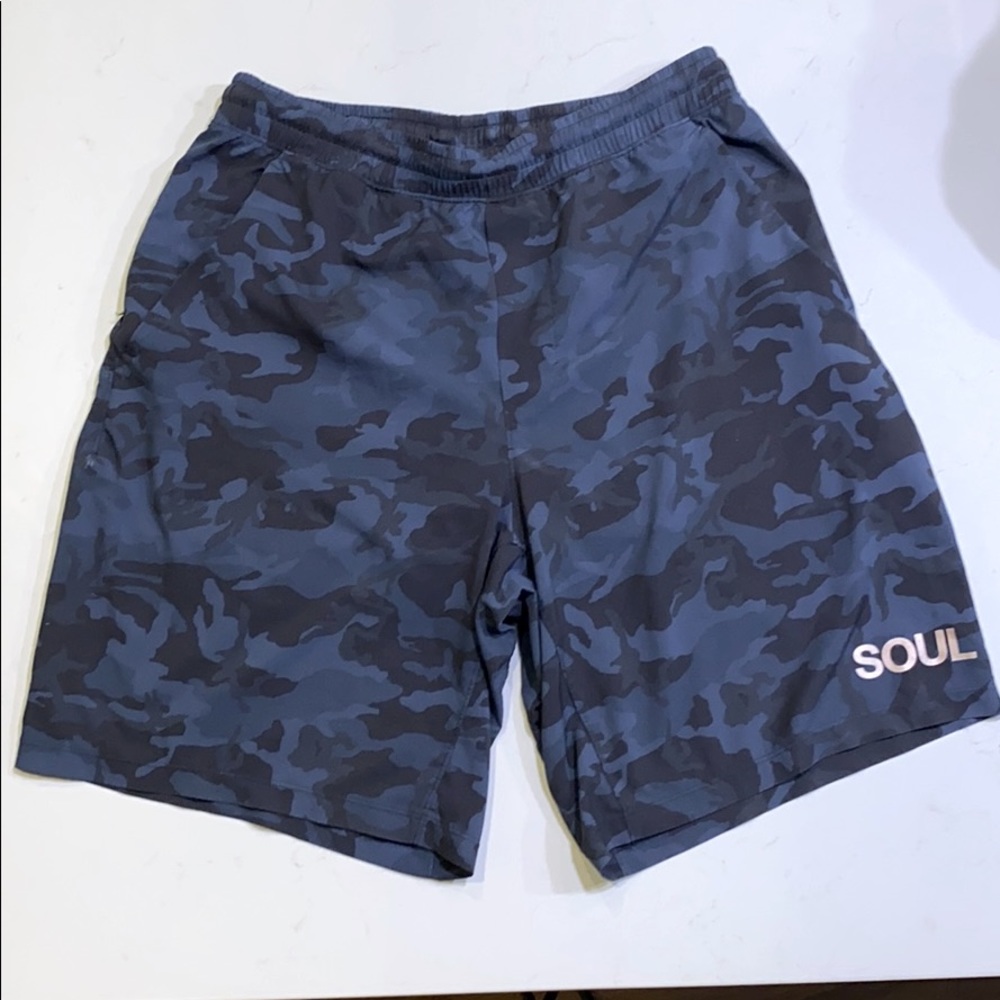 Men’s Lululemon Blue/Black Camo Soulcycle Short